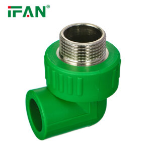 Turkey PPR Green Plastic Brass Inter Male Elbow