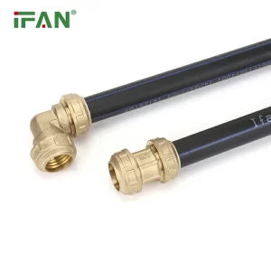 PE Brass Compression Elbow