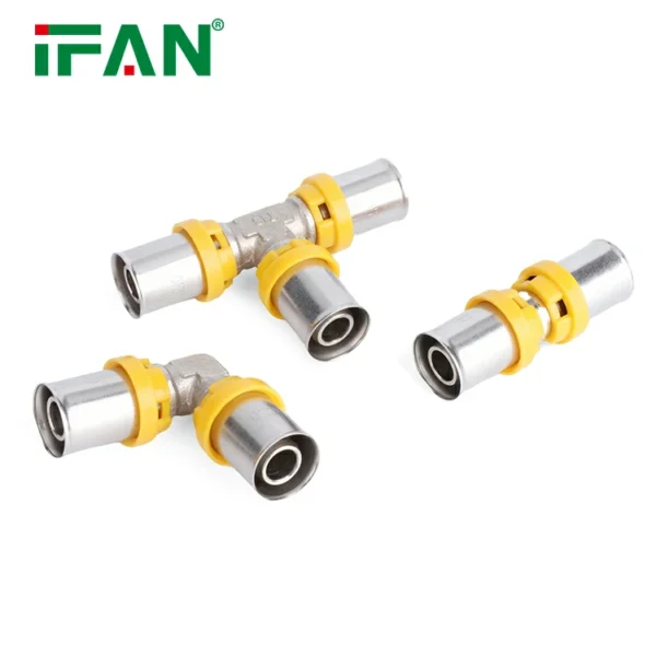 IFAN Yellow Brass Gas Press Fittings - 图片 3